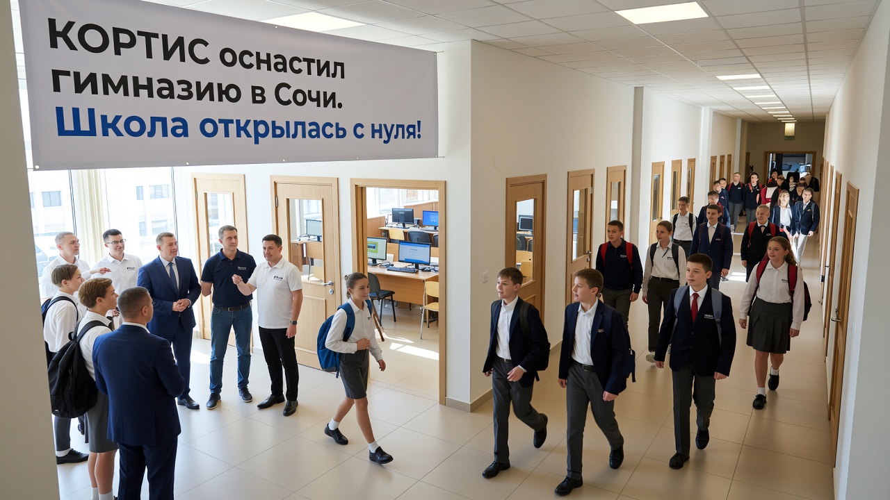 КОРТИС оснастил гимназию в Сочи. Школа открылась с нуля!